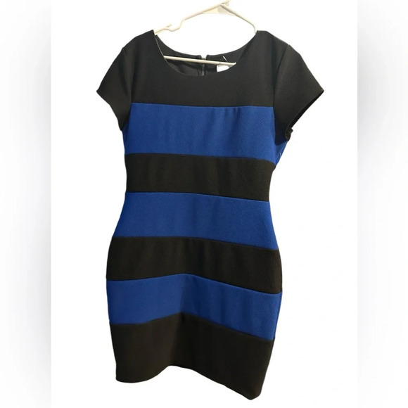 Bisou Bisou black cobalt beautiful dress size 10 - Picture 3 of 9